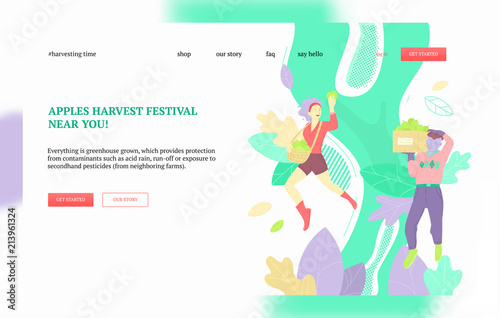 Apples harvest festival banner