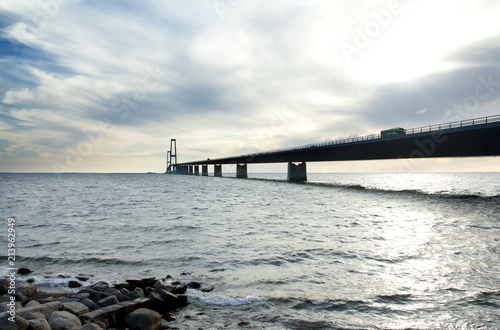 The great belt bridge, Storebelt in Denmark, connecting Zealand with Funen © Elena Noeva