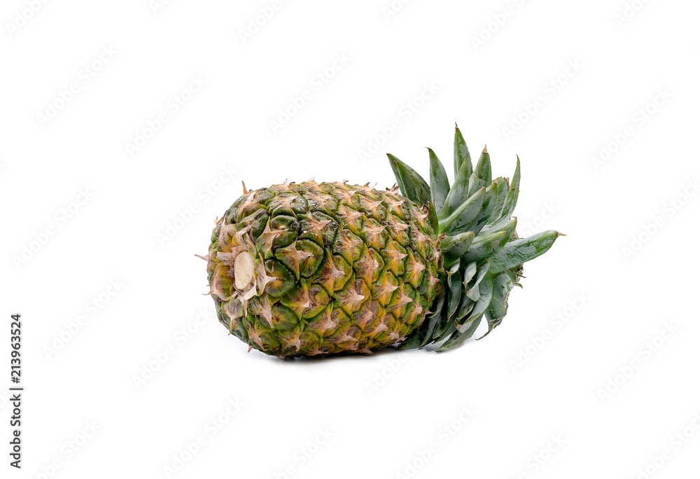 Pineapple is a fruit with high vitamins and sweet taste on a white background. Pineapple is a fruit with high vitamins and sweet taste on a white background.