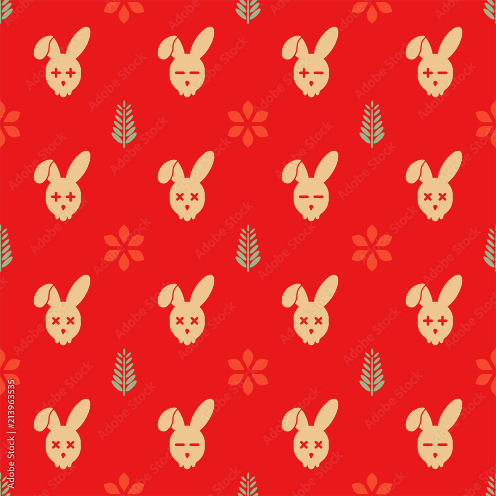 rabbit pattern No.5 rabbit pattern No.5