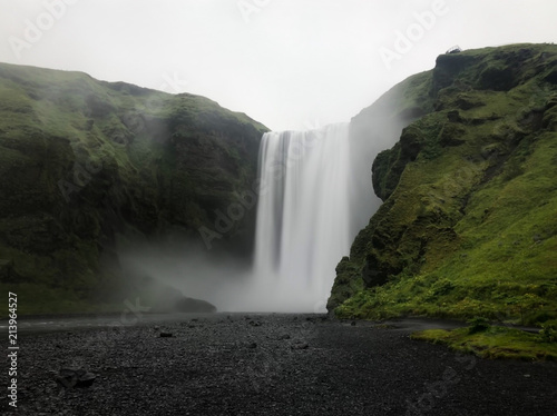 Misty Waterfall in the wilderness