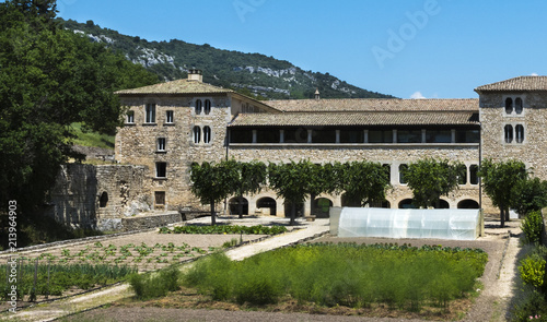 Monastery garden Abbay Notre Dame de Sénanque Gordes Provence France, Europe