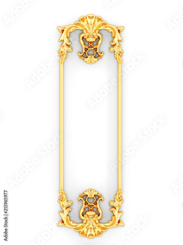 Stucco decoration, gold frame	