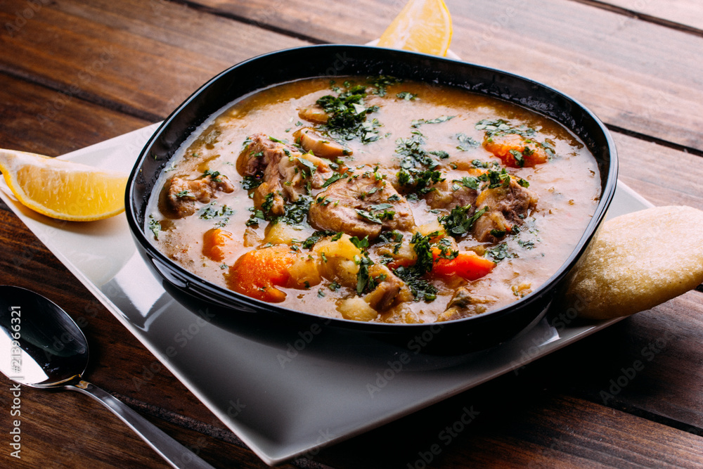 Meat soup with vegetables Meat soup with vegetables
