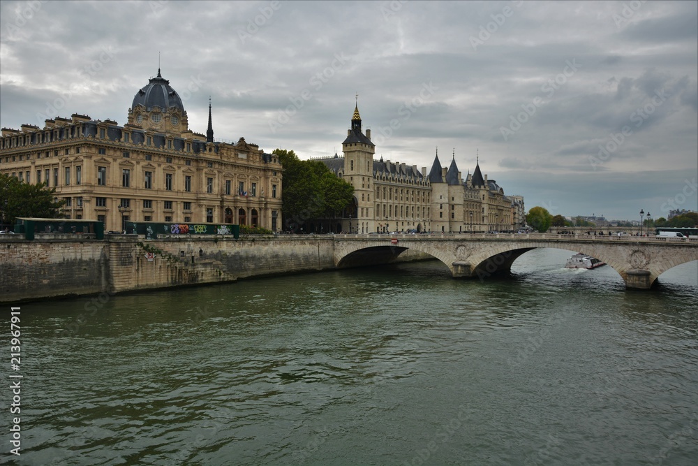 Seine River and Paris landscape