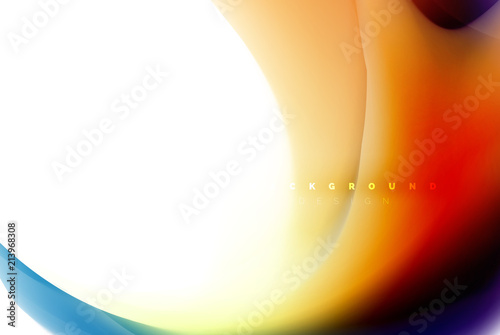 Holographic fluid colors flow, colorful liquid mixing colours motion concept