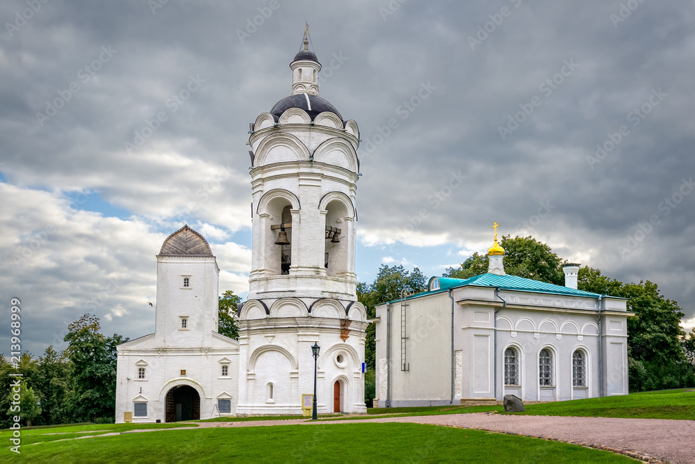 St. George church and Vodovzvodnaya tower in Kolomenskoye, Russia