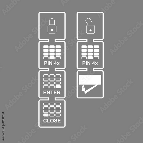 Instructions on how to use a hotel safe with text