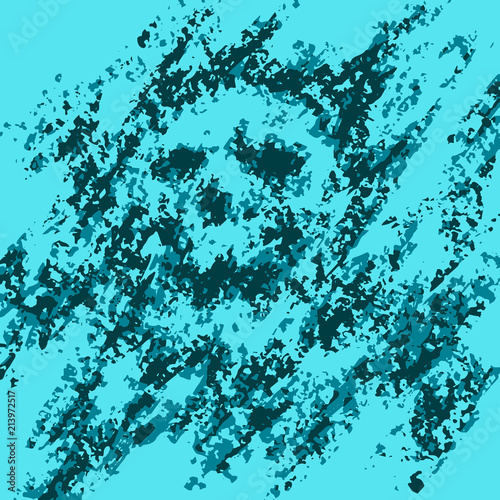 Scary skull abstraction from debris and dots. Vector illustration.