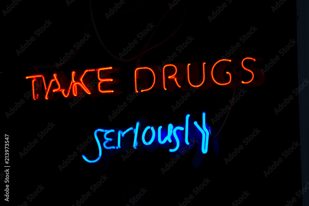 Drugs Shop Sign Neon