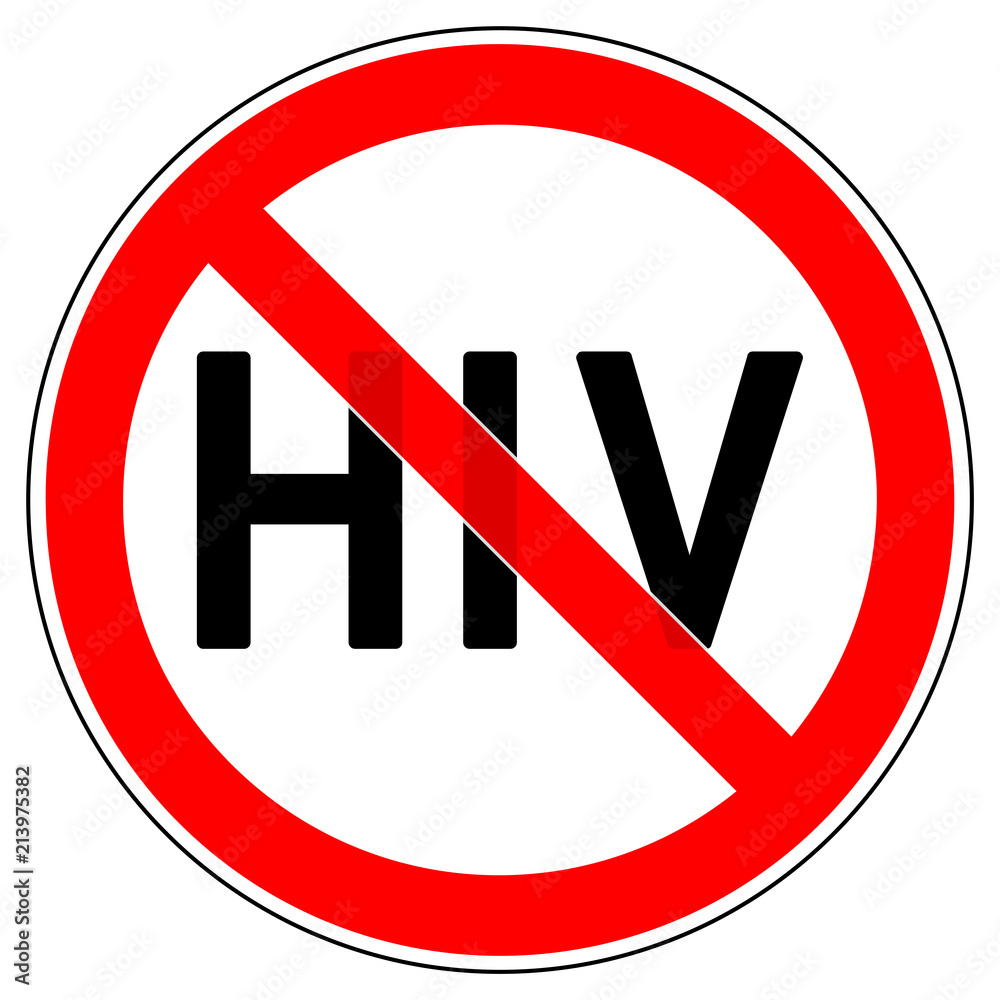 srr393 SignRoundRed - German - Verbotszeichen: HIV verboten / Schutz - xxl g6325 srr393 SignRoundRed - German - Verbotszeichen: HIV verboten / Schutz - xxl g6325