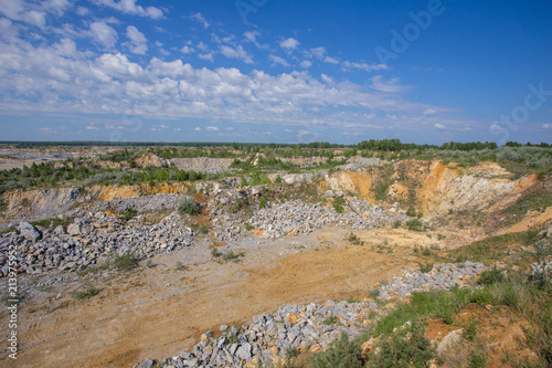 Limestone ore open pit quarry mining technology