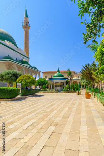 El-Jazzar Mosque (the white mosque) in Acre (Akko) photo