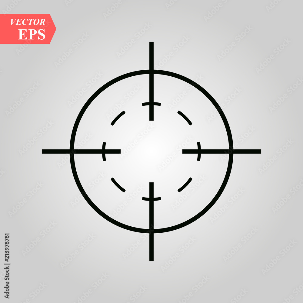 Target icon in trendy flat style isolated on white background. Symbol for your web site design, logo, app, UI. Vector illustration, EPS Target icon in trendy flat style isolated on white background. Symbol for your web site design, logo, app, UI. Vector illustration, EPS