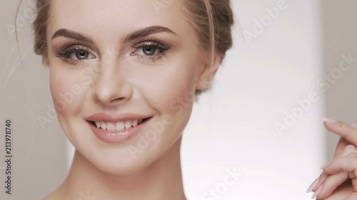 Skincare concept, close up portrait