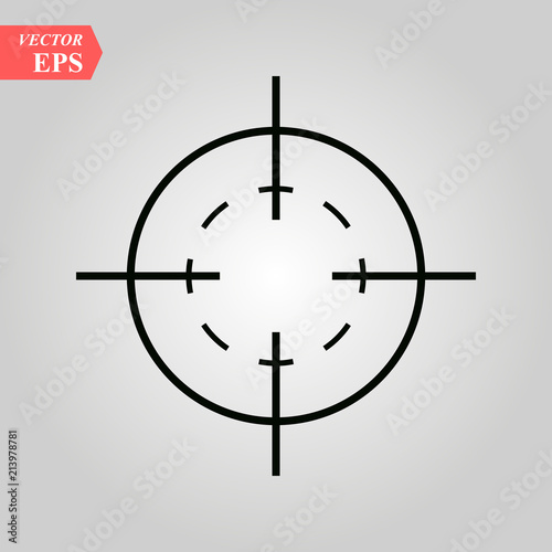 Target icon in trendy flat style isolated on white background. Symbol for your web site design, logo, app, UI. Vector illustration, EPS