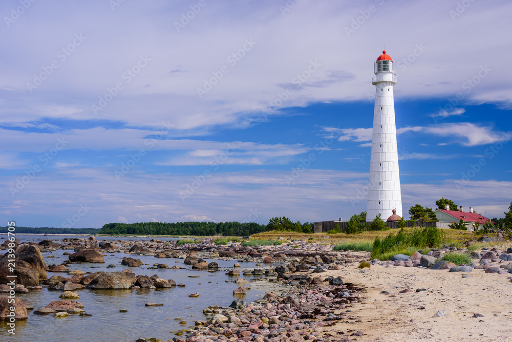 Sightseeing of Hiiumaa island. Tahkuna lighthouse is a popular landmark