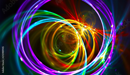 Wallpaper Mural Night music party background. Electro style abstract pattern. Light fractal artwork for creative graphic design Torontodigital.ca