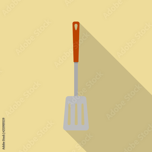 Metal spatula icon. Flat illustration of metal spatula vector icon for web design