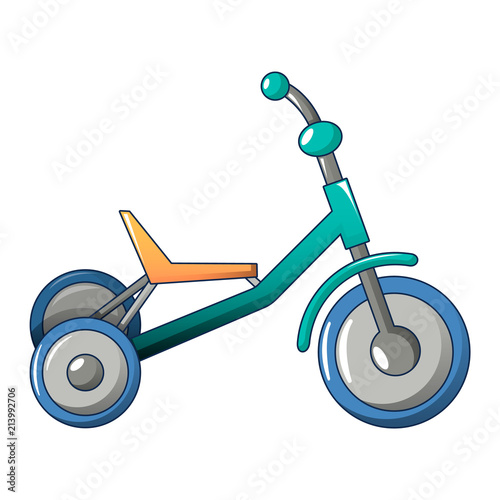 Tricycle icon. Cartoon of tricycle vector icon for web design isolated on white background