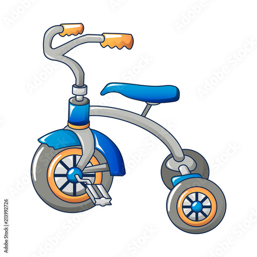 Kid tricycle icon. Cartoon of kid tricycle vector icon for web design isolated on white background