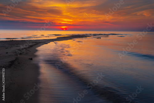 Scenic view of Baltic Sea during sunset, Poland © Tomasz Wozniak