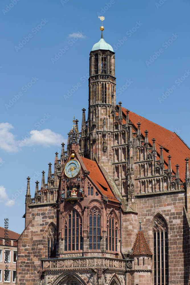 Obraz premium Frauenkirche (Church of our lady) - Church in Nuremberg, Germany. Example of brick Gothic