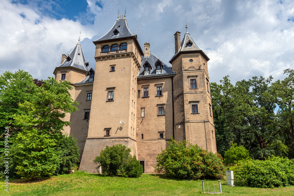 View of beautiful renaissance Goluchow castle located near Kalisz. Poland, Europe View of beautiful renaissance Goluchow castle located near Kalisz. Poland, Europe