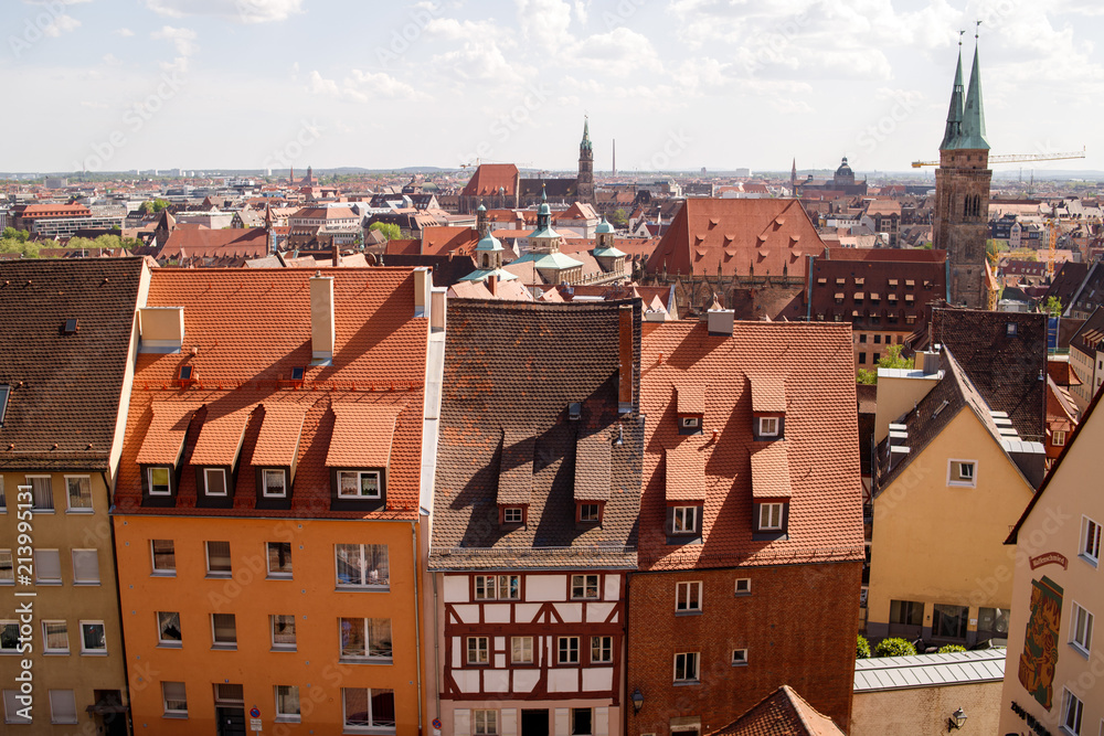 Nuremberg, Germany old town skyline.