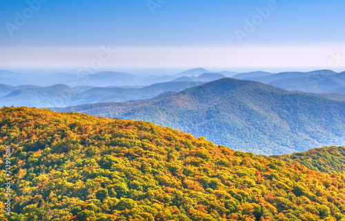 Striking vista taken at Brasstown Bald, Georgia’s tallest mountain ,  rising 4,784 feet above sea level.  photo