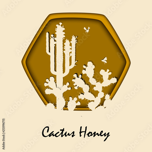 Honey Bees and Prickly Pear Cactus