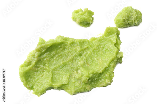 Tableau sur toile avocado cream isolated on white background. Healthy food