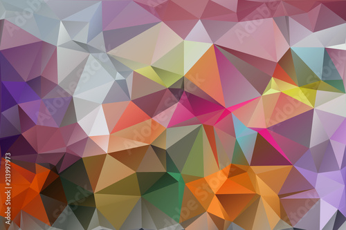 Multicolor background of triangles Bright colors  festive abstract background