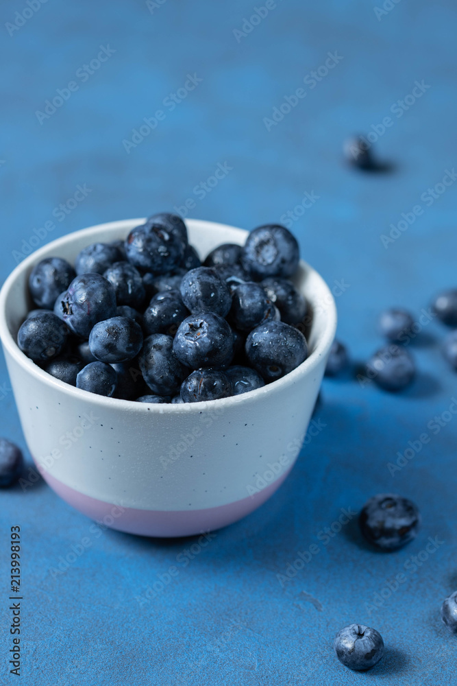blueberries on blue / high key blueberries on blue / high key