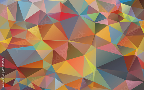 Multicolor background of triangles. Bright colors  festive abstract background