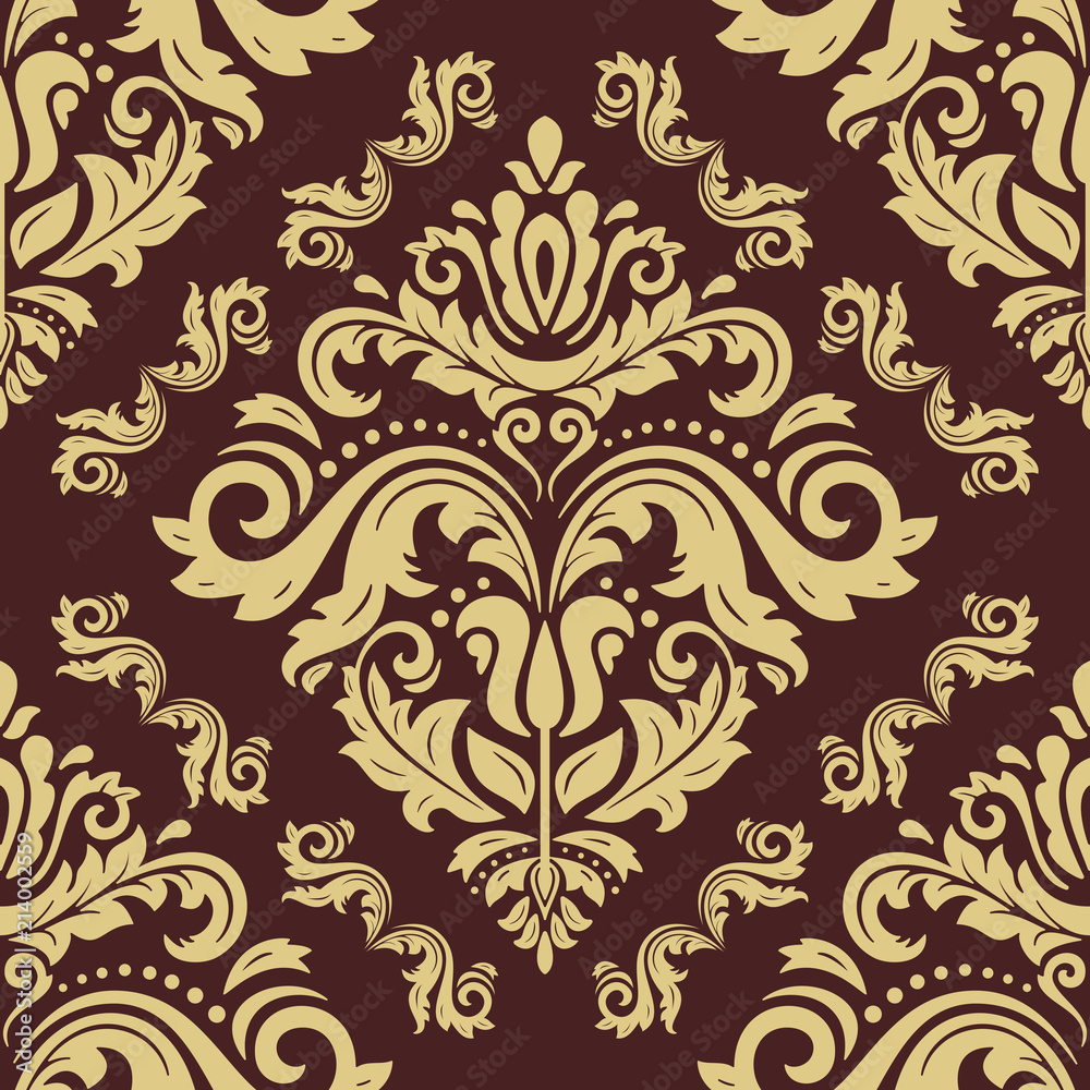Classic seamless golden pattern. Traditional orient ornament. Classic vintage background Classic seamless golden pattern. Traditional orient ornament. Classic vintage background