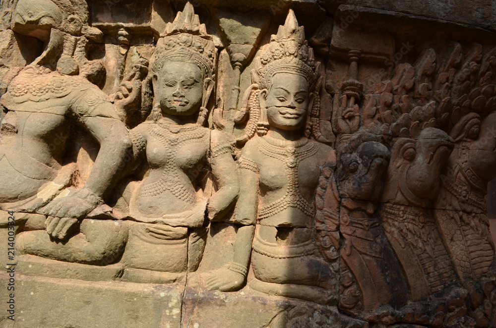 cambodia sculpture ancient hindu temple angkor ruins