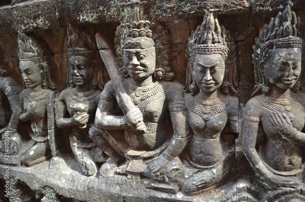 cambodia sculpture ancient hindu temple angkor ruins