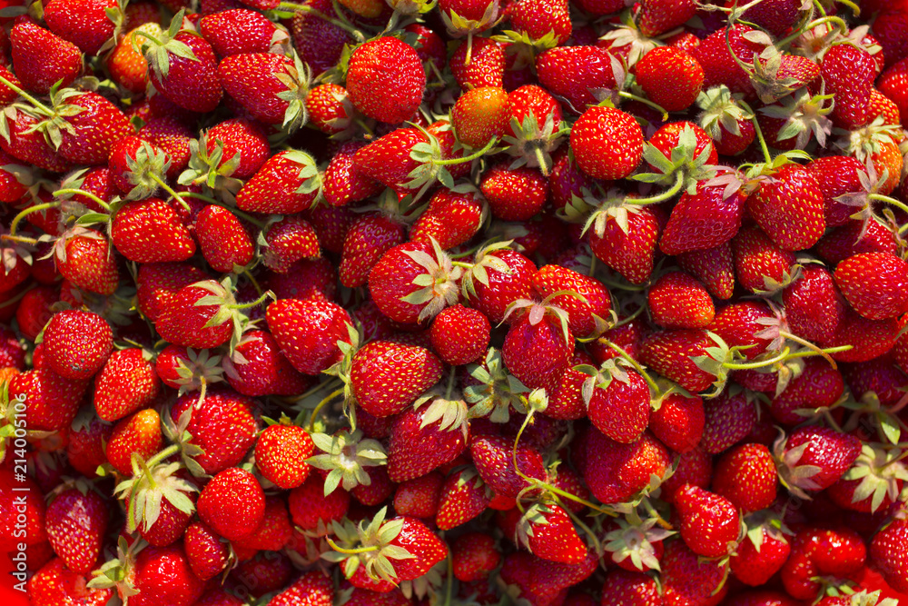Ripe strawberries. A lot of ripe berries. Delicious vegan dessert. Ripe strawberries. A lot of ripe berries. Delicious vegan dessert.