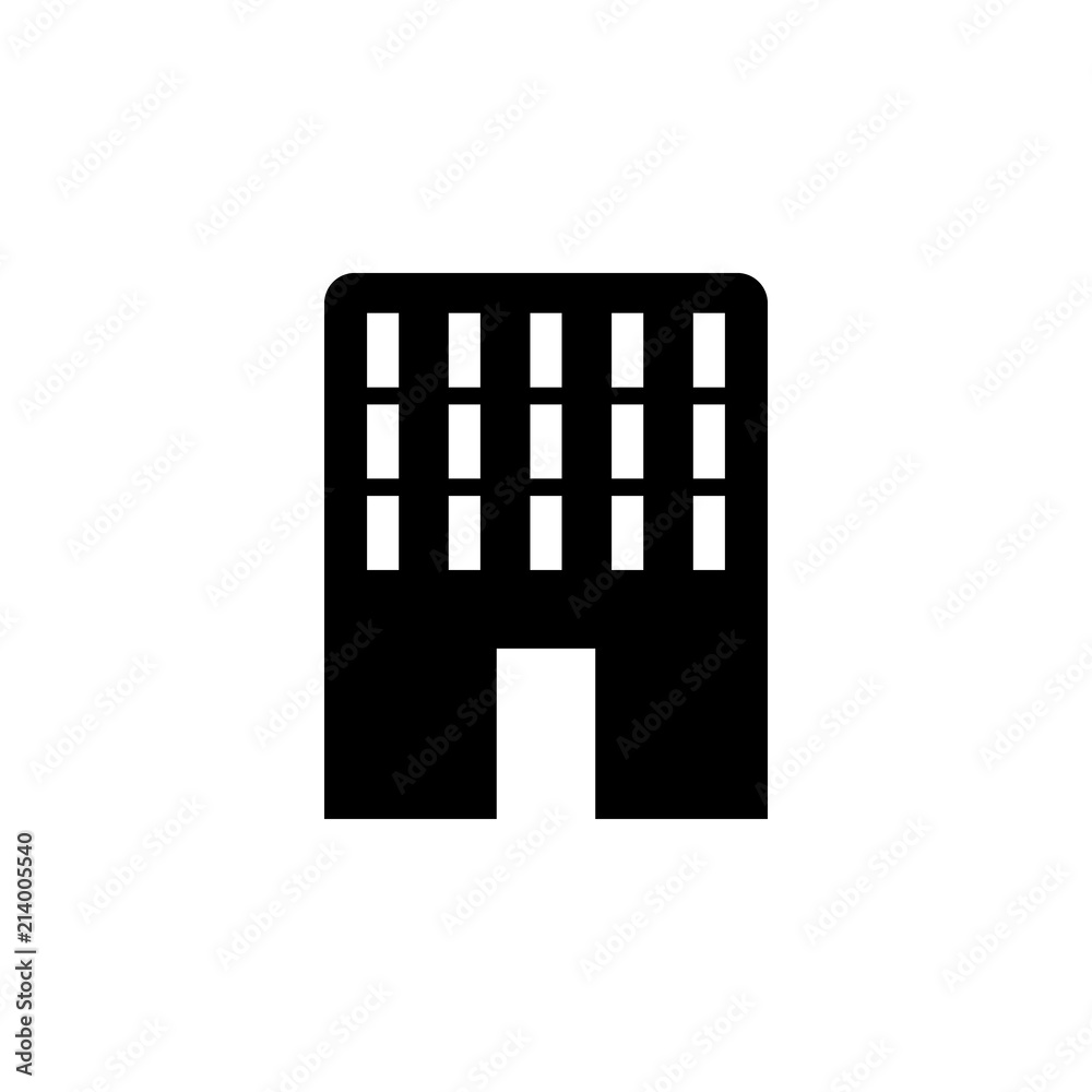 Office building icon vector.Office building sign Isolated on white background. Flat style for graphic design, logo, Web, UI, mobile app, EPS10