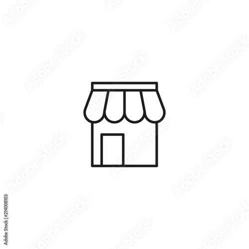 line store front icon on white background