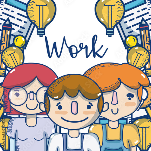 People and work cartoons