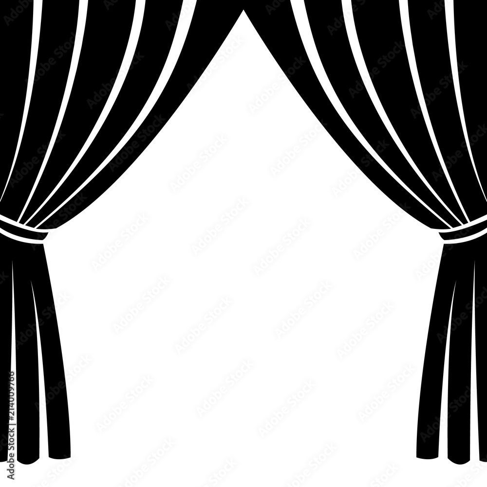 Theatre stage icon simple. Illustration of theatre stage icon vector ...