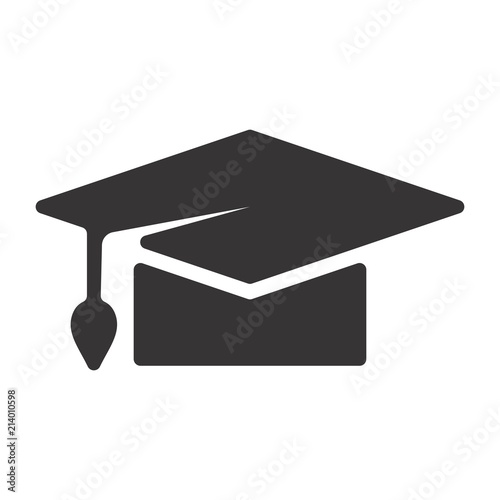 Graduation Hat icon. Education logo. Graduate symbol. Vector Eps 08.