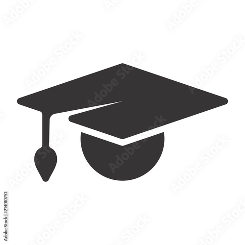 Graduation Hat icon. Education logo. Graduate symbol. Vector Eps 08.