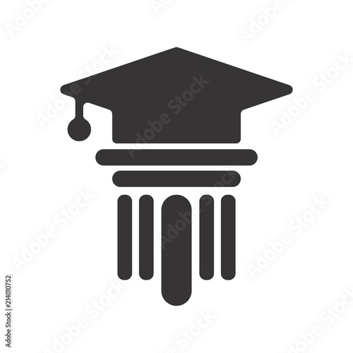 Graduation Hat icon. Education logo. Graduate symbol. Vector Eps 08.