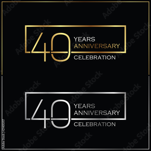 40th years anniversary celebration background