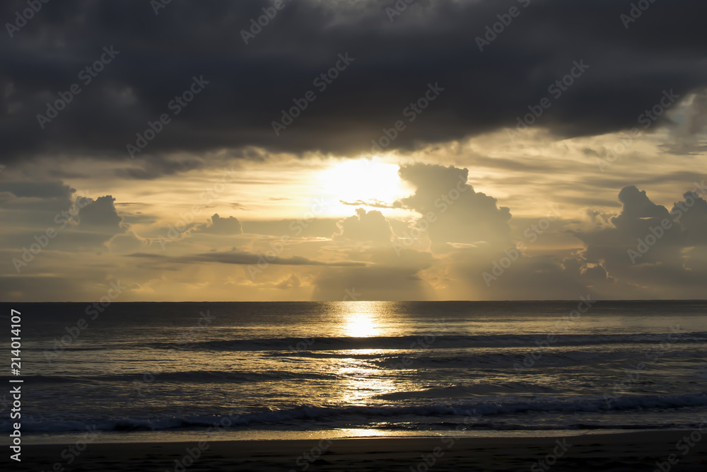 Golden Sunrise on Beach in Costa Rica