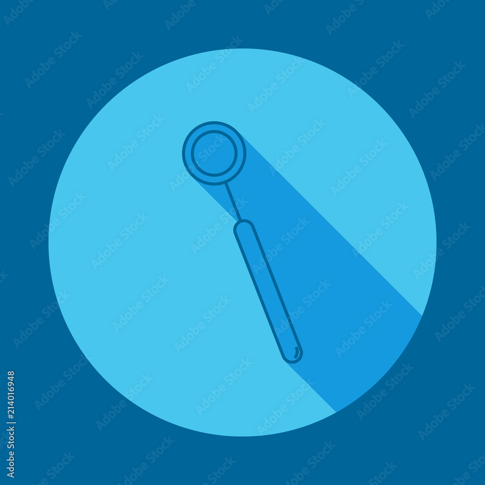 Dental mirror flat long shadow icon. Element of medicine icon for mobile concept and web apps. Long shadow Dental mirror icon can used for web and mobile Dental mirror flat long shadow icon. Element of medicine icon for mobile concept and web apps. Long shadow Dental mirror icon can used for web and mobile