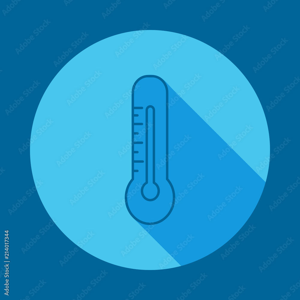 Thermometer flat long shadow icon. Element of medicine icon for mobile concept and web apps. Long shadow Thermometer icon can used for web and mobile Thermometer flat long shadow icon. Element of medicine icon for mobile concept and web apps. Long shadow Thermometer icon can used for web and mobile